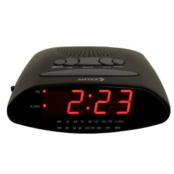 Amtex Alarm Clock Radio , Red Led Display 3940080